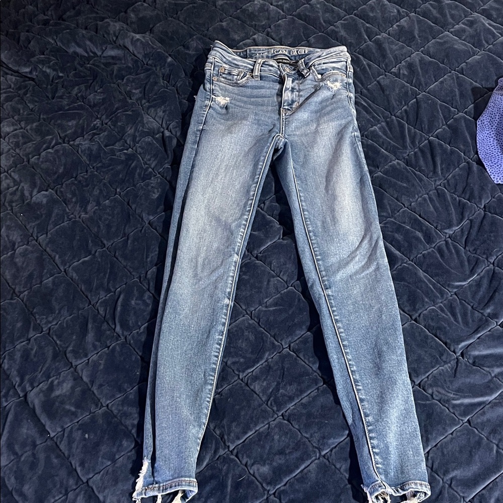 American Eagle Outfitters Women's Blue Skinny Jeans